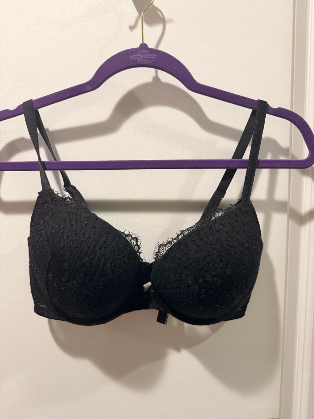 Victoria's Secret Dream Angels Black Lace Push-Up Bra 36D